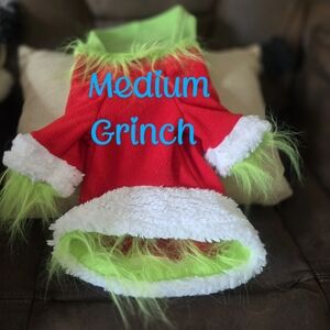 Red and Green Grinch Dog Sweater
